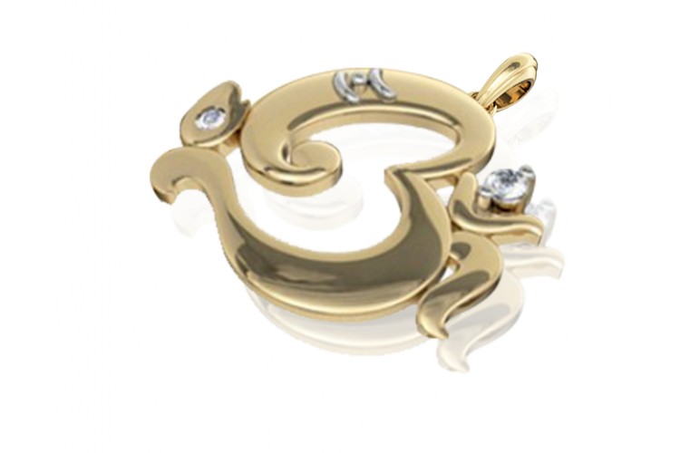 Om Ganesh Gold Pendant